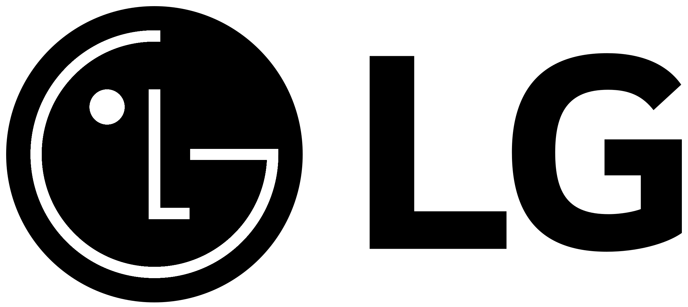 lg logo black and white